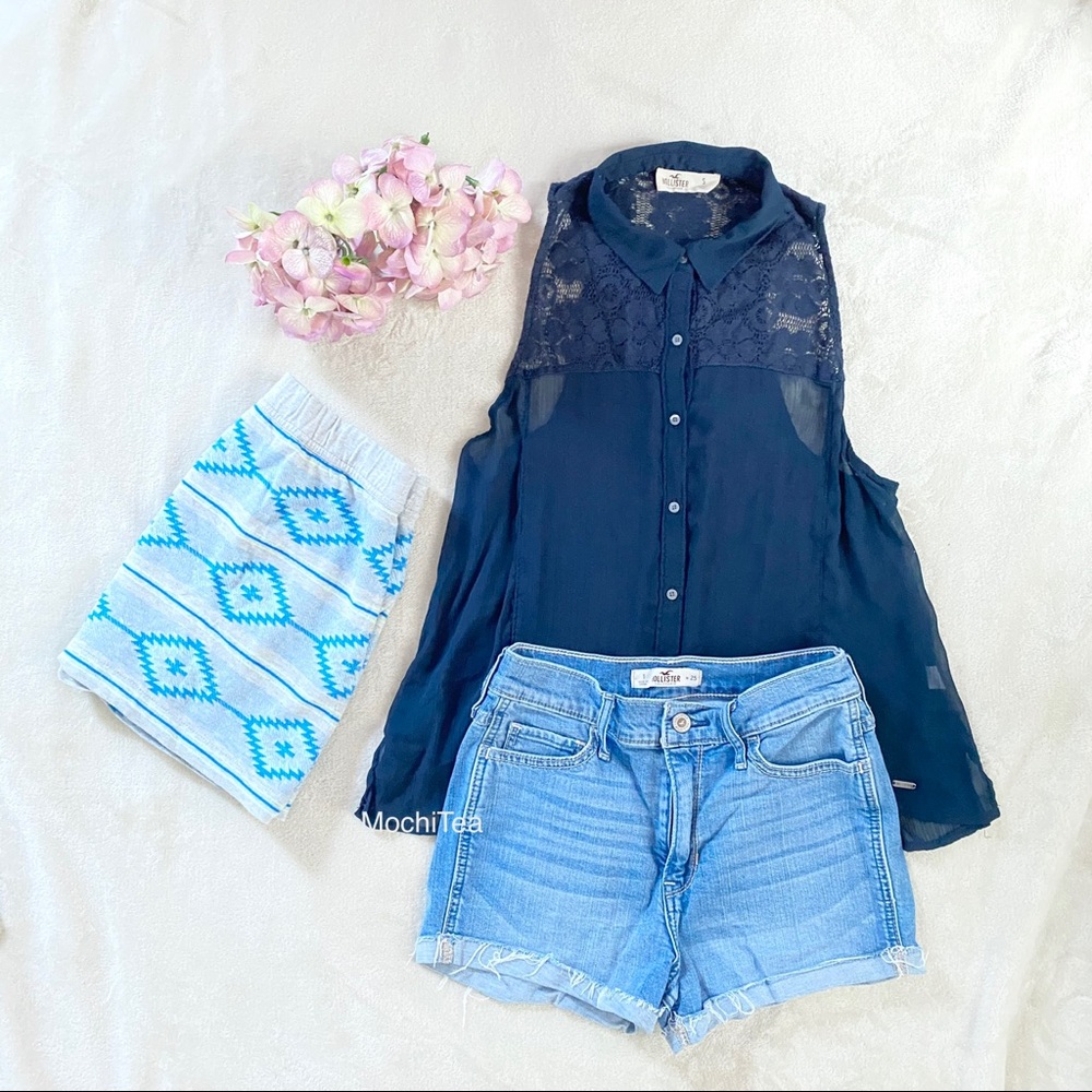 Hollister Top, Shorts & Skirt Bundle S 26